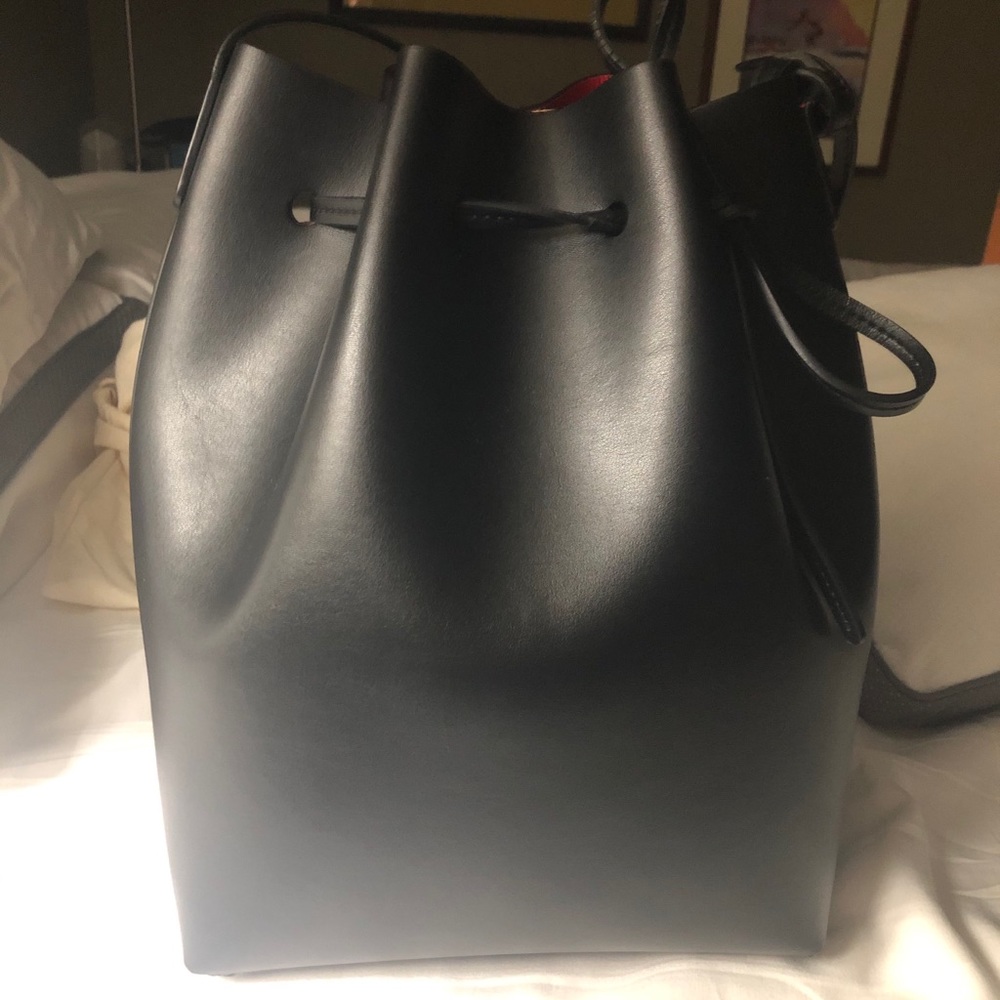 MANSUR GAVRIEL Large Black + Red Bucket Bag $999 - Picture 5 of 11